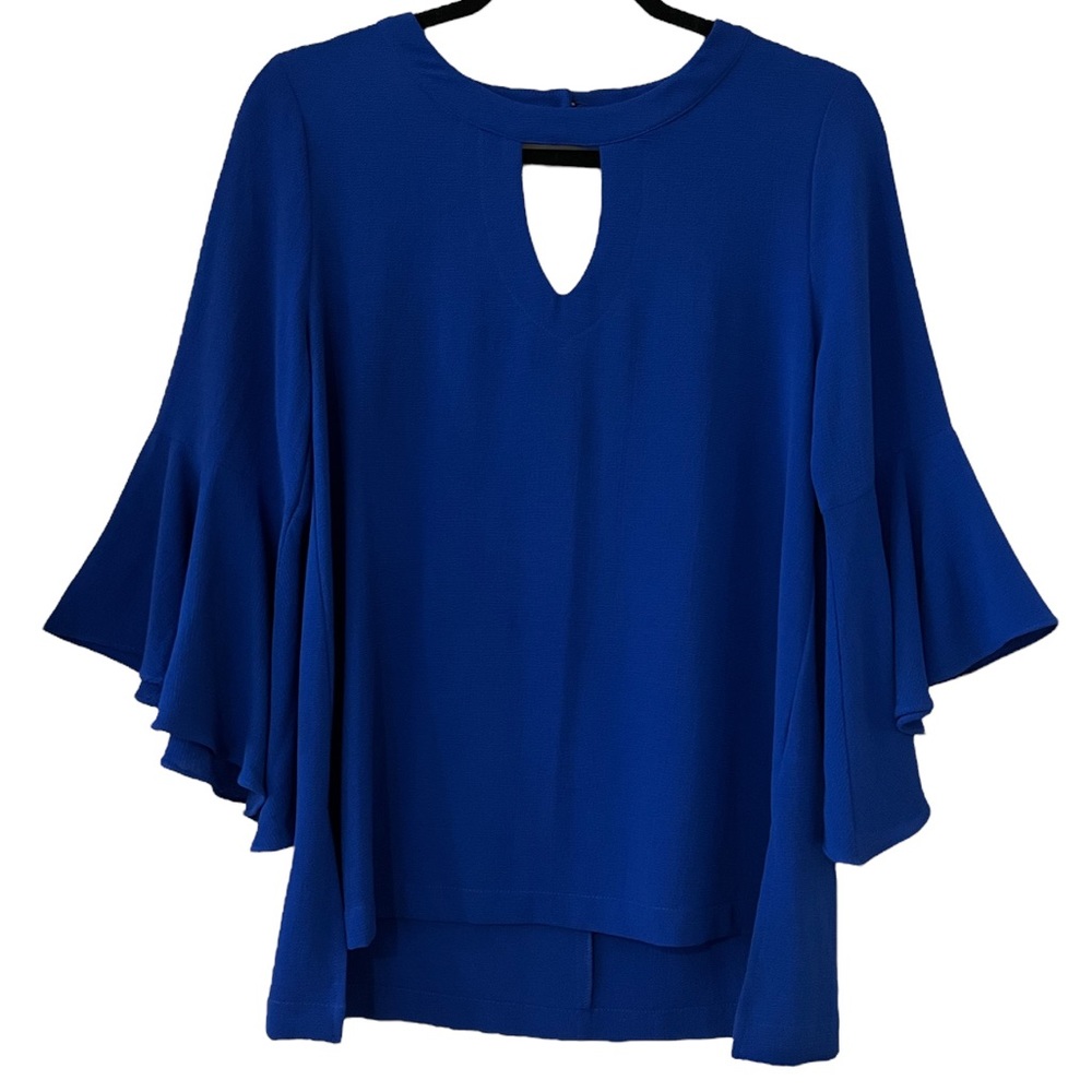 Jodifl Royal Blue 3/4 Bell Flutter Sleeve Top